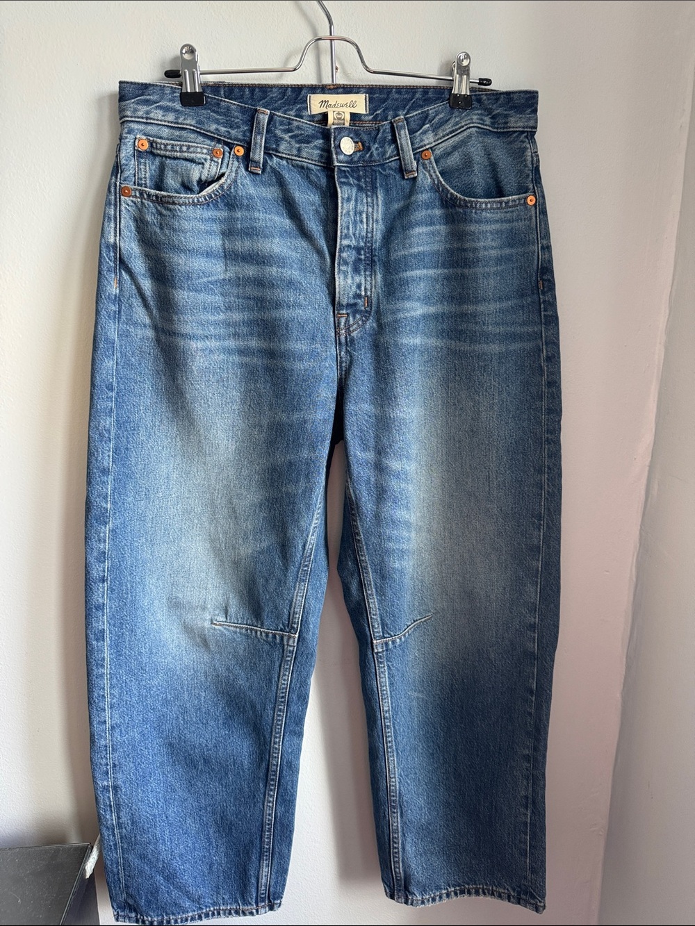Madewell The Darted Barrel-Leg Jeans Retail $148